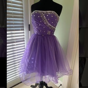 Purple Organza Party Dress